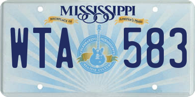 MS license plate WTA583