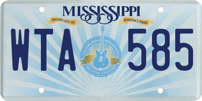 MS license plate WTA585