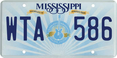 MS license plate WTA586