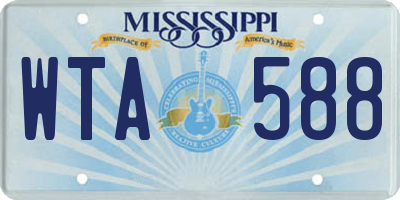 MS license plate WTA588