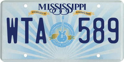 MS license plate WTA589