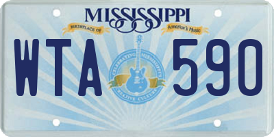 MS license plate WTA590