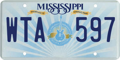MS license plate WTA597