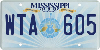 MS license plate WTA605