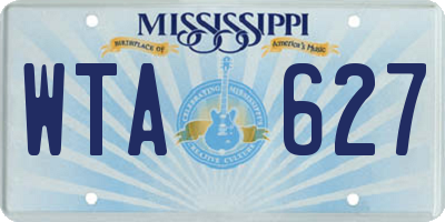 MS license plate WTA627