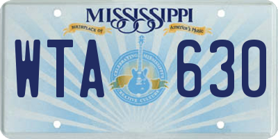 MS license plate WTA630