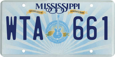 MS license plate WTA661