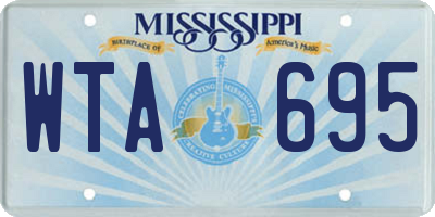 MS license plate WTA695