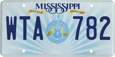 MS license plate WTA782