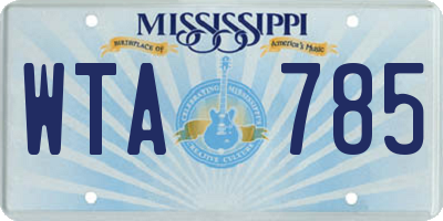 MS license plate WTA785
