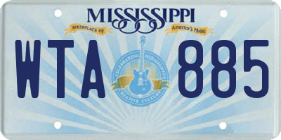 MS license plate WTA885