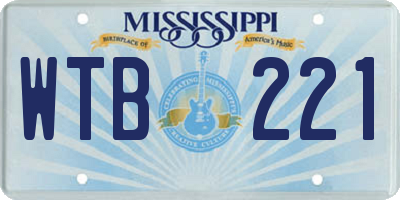 MS license plate WTB221