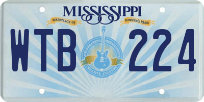 MS license plate WTB224