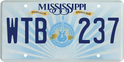 MS license plate WTB237