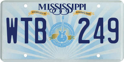 MS license plate WTB249