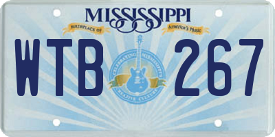 MS license plate WTB267