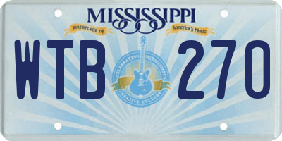 MS license plate WTB270