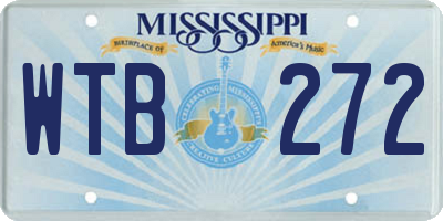 MS license plate WTB272