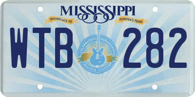MS license plate WTB282