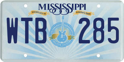 MS license plate WTB285