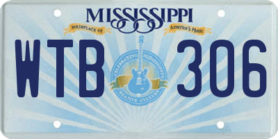 MS license plate WTB306