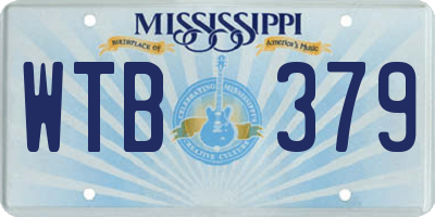 MS license plate WTB379