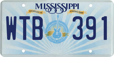MS license plate WTB391