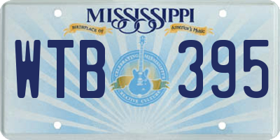 MS license plate WTB395