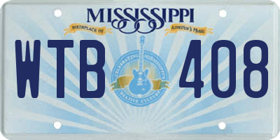 MS license plate WTB408