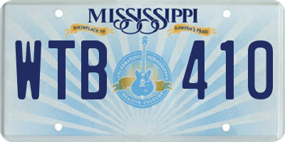 MS license plate WTB410