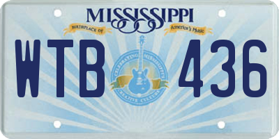 MS license plate WTB436