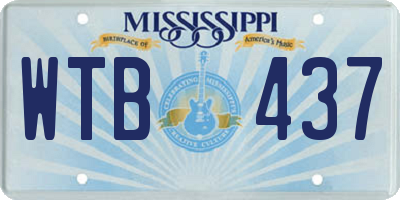 MS license plate WTB437