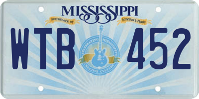 MS license plate WTB452