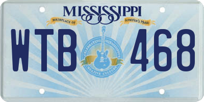 MS license plate WTB468