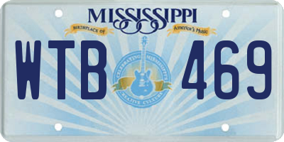 MS license plate WTB469