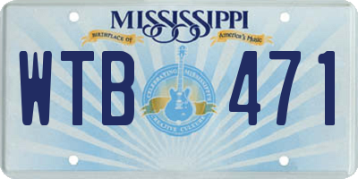 MS license plate WTB471