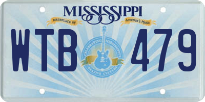 MS license plate WTB479
