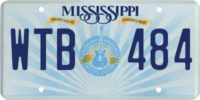 MS license plate WTB484