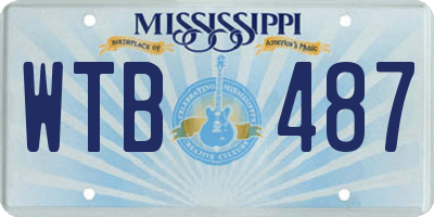 MS license plate WTB487