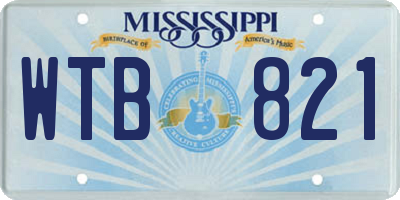 MS license plate WTB821