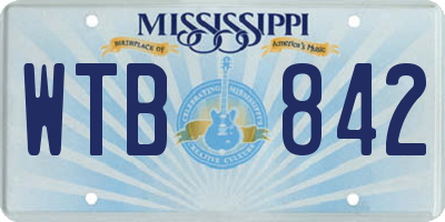 MS license plate WTB842