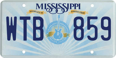 MS license plate WTB859