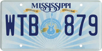 MS license plate WTB879
