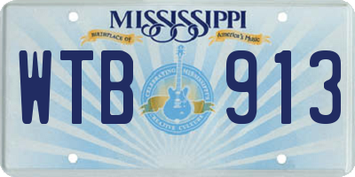 MS license plate WTB913