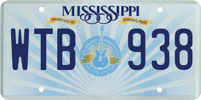MS license plate WTB938