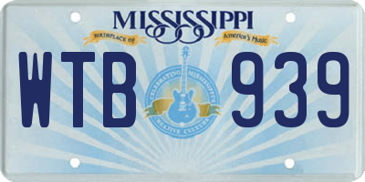 MS license plate WTB939
