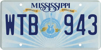 MS license plate WTB943