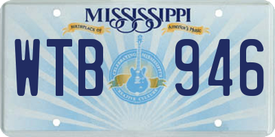 MS license plate WTB946