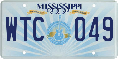 MS license plate WTC049