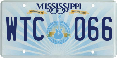 MS license plate WTC066